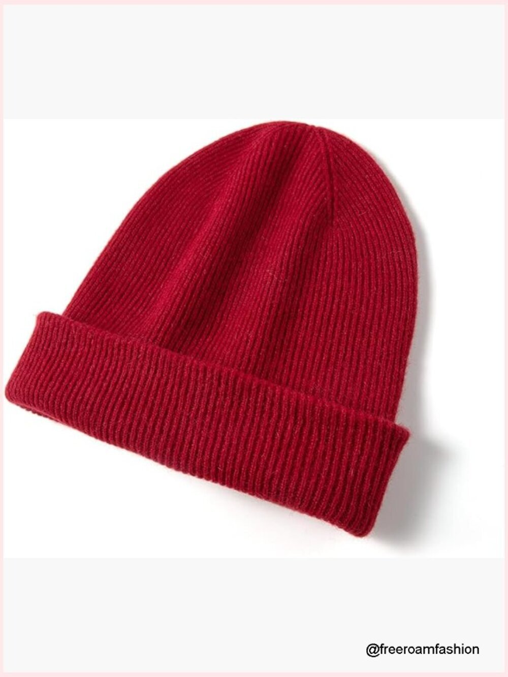 Unisex 100% Cashmere Double-Layered Beanie Hat Soft Warm Winter Skull Cap
